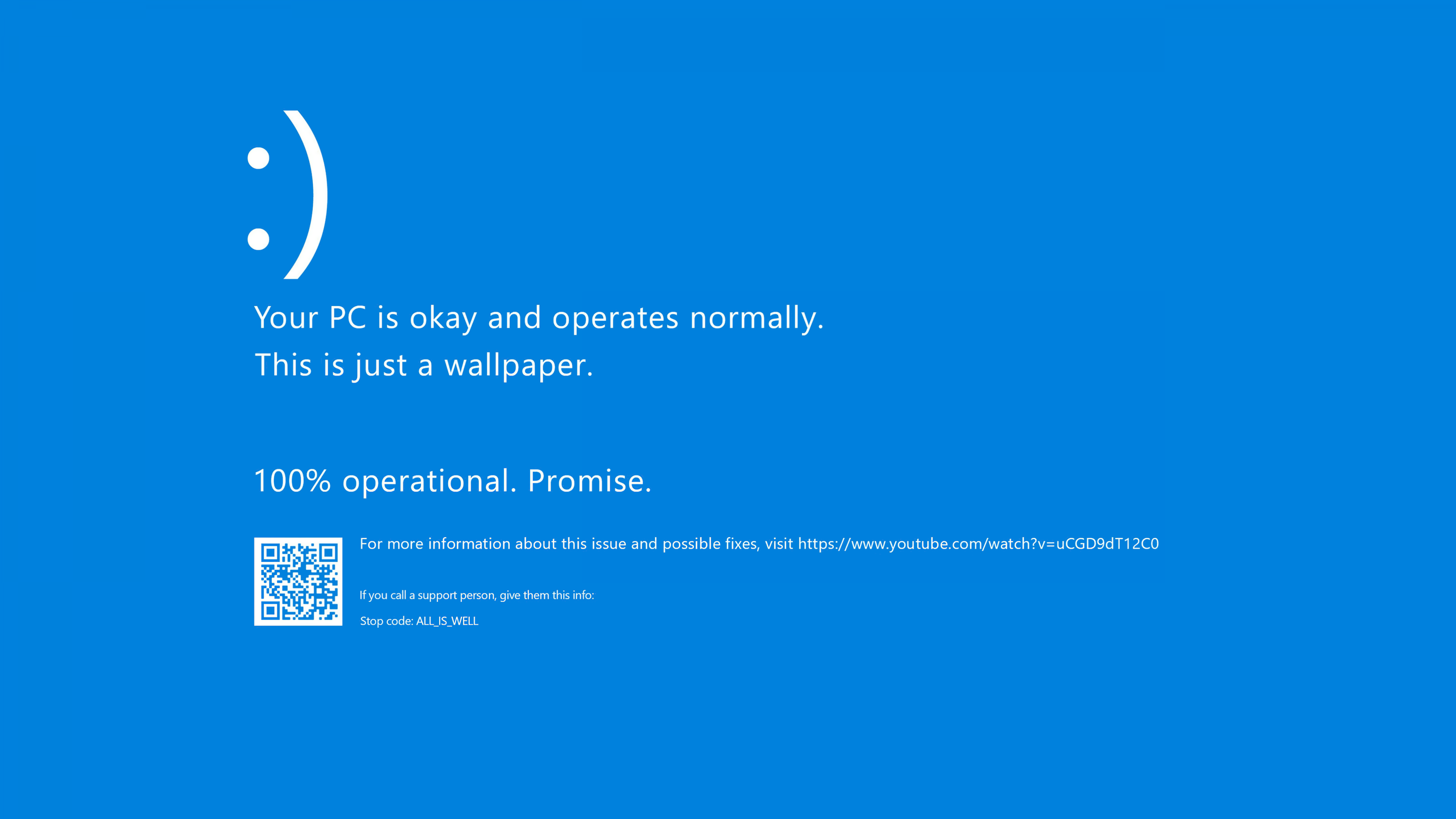 Blue screen of Death BSoD Wallpaper